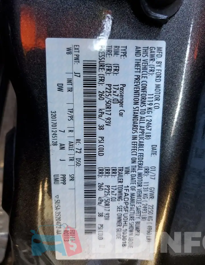 1FADP5FU0HL103018 Photo# 12