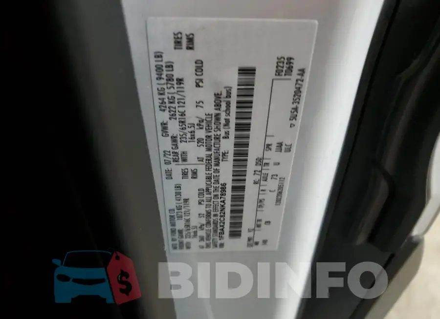 1FBAX2C82NKA78986 Photo# 13