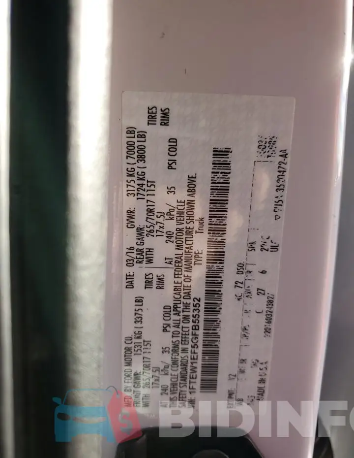 1FTEW1EF5GFB55352 Photo# 12