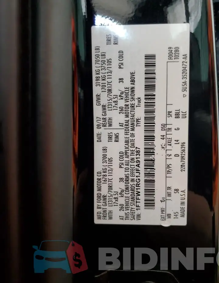 1FTFW1RG1JFA91387 Photo# 13