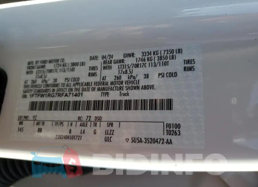 1FTFW1RG7RFA71401 Photo# 12