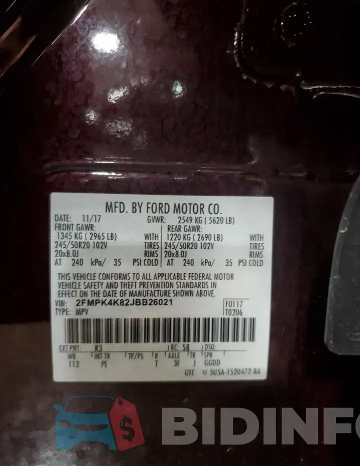 2FMPK4K82JBB26021 Photo# 13