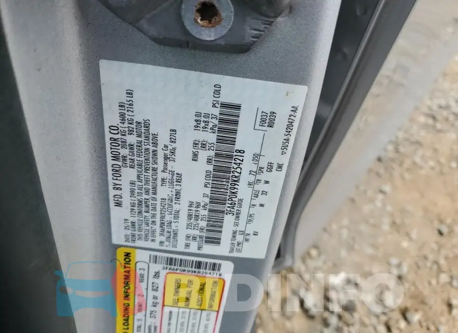 3FA6P0K99KR254218 Photo# 12