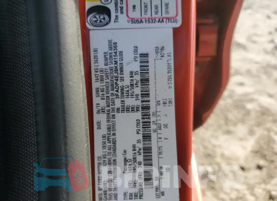 3FADP4EJ8KM154368 Photo# 12