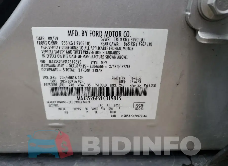 MAJ3S2GE9LC319815 Photo# 13