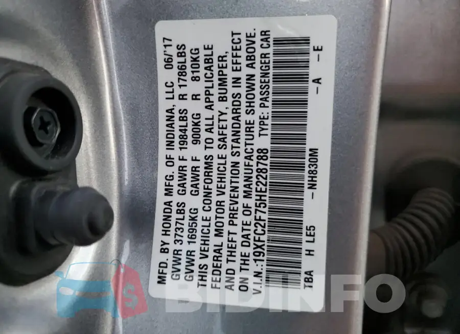 19XFC2F75HE228788 Photo# 12