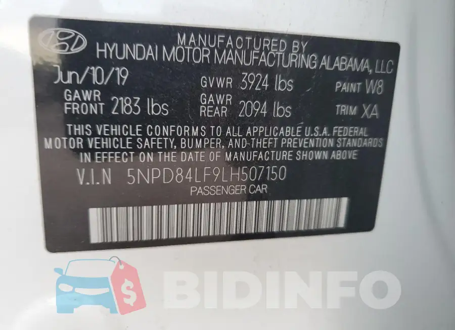 5NPD84LF9LH507150 Photo# 13