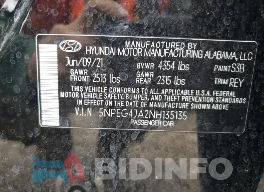 5NPEG4JA2NH135135 Photo# 13