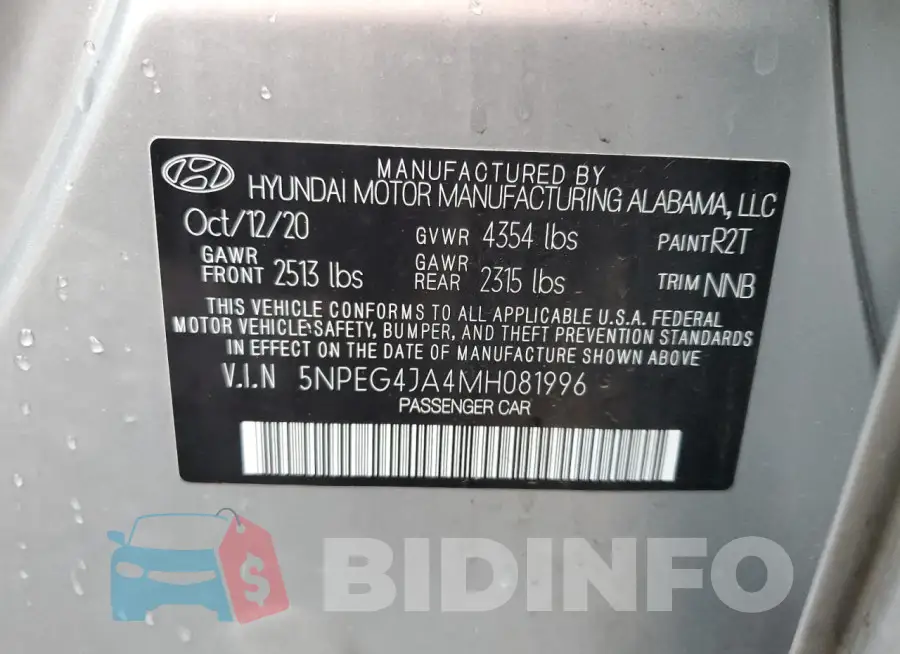 5NPEG4JA4MH081996 Photo# 12