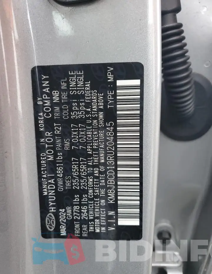 KM8JBCD13RU204845 Photo# 12