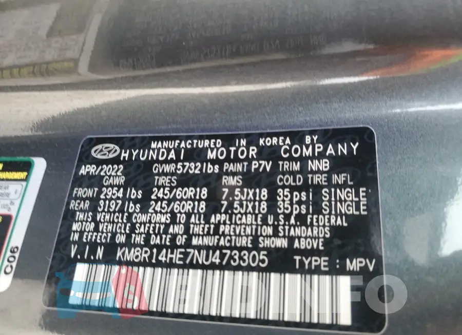 KM8R14HE7NU473305 Photo# 13
