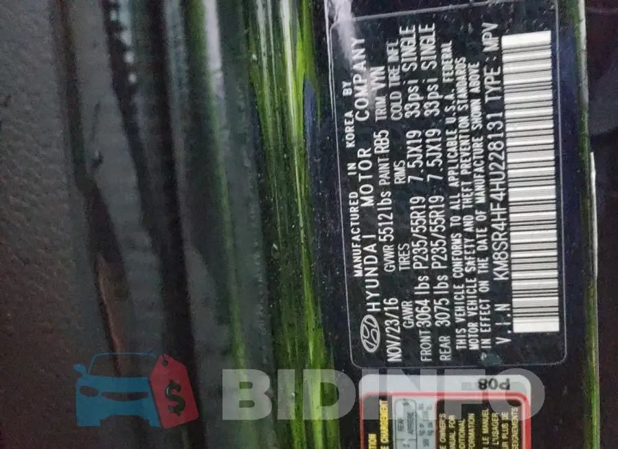 KM8SR4HF4HU228131 Photo# 14