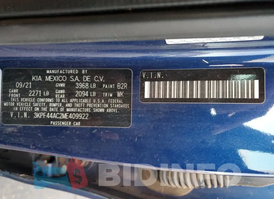 3KPF44AC2ME409922 Photo# 12