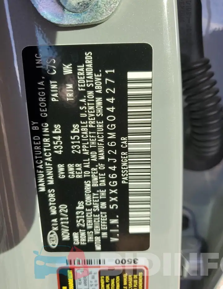 5XXG64J26MG044271 Photo# 13