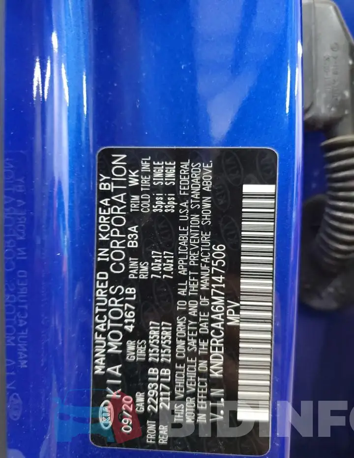 KNDERCAA6M7147506 Photo# 14