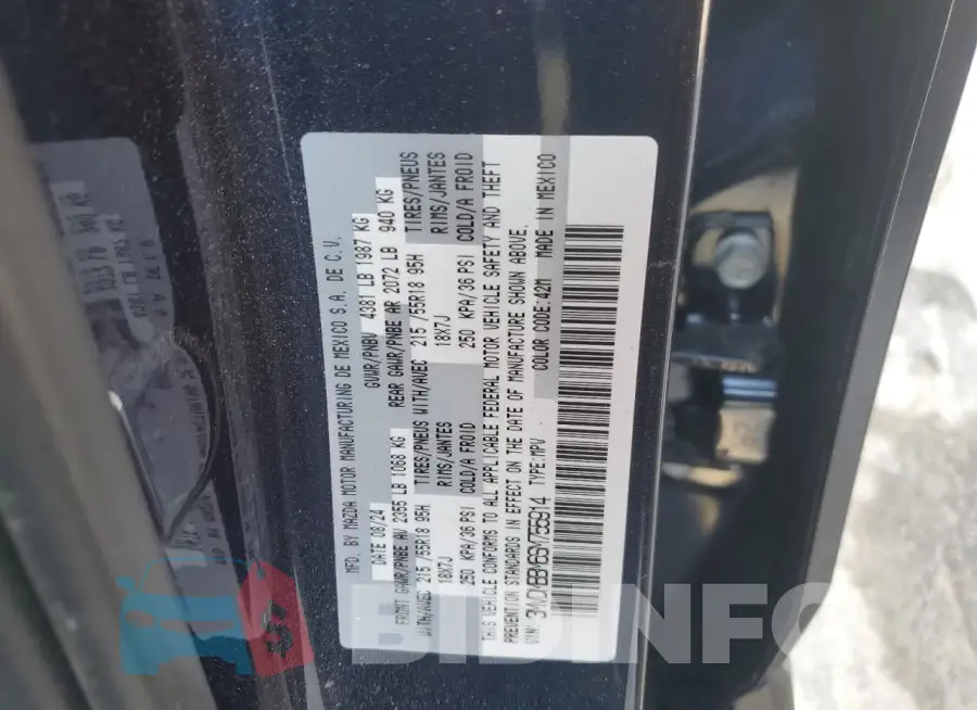 3MVDMBBM6SM755914 Photo# 12