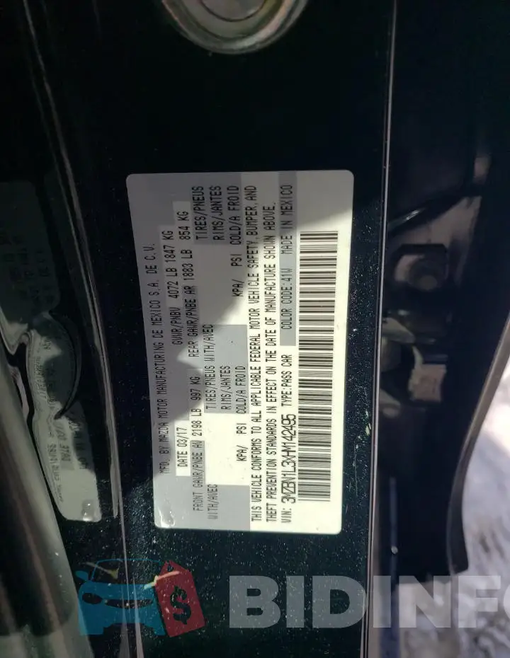 3MZBN1L3XHM142495 Photo# 12
