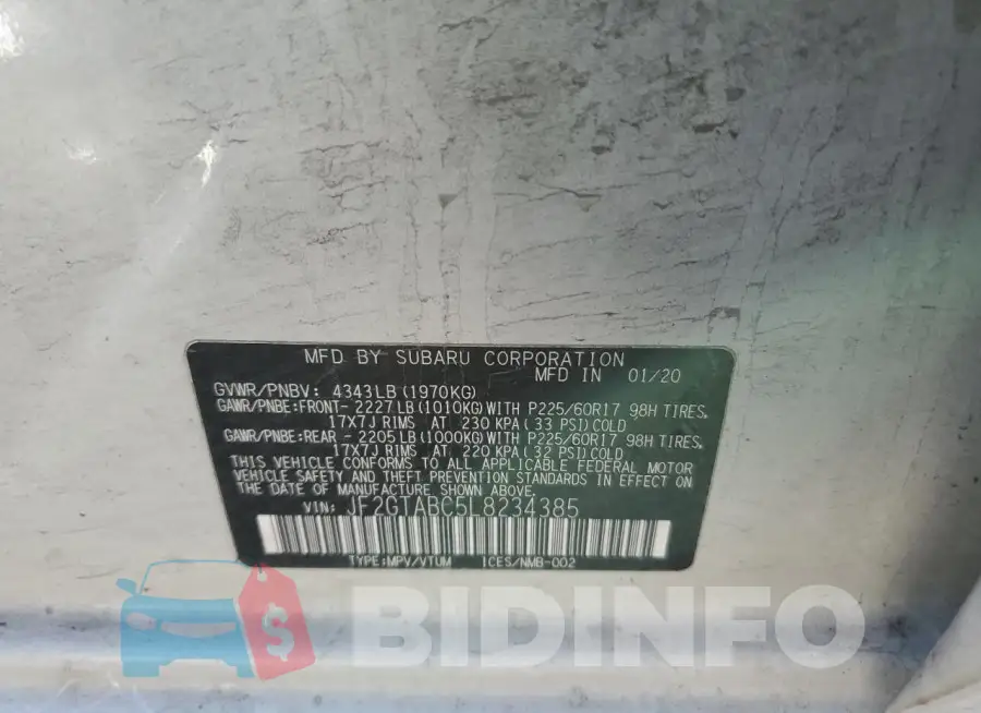 JF2GTABC5L8234385 Photo# 13