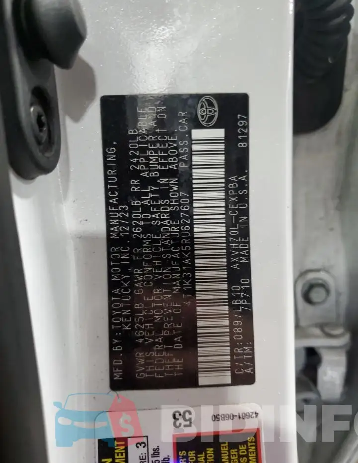 4T1K31AK5RU627607 Photo# 12