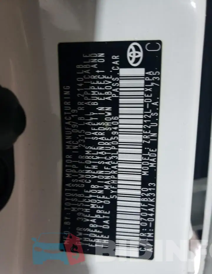 5YFHPRAE3LP059406 Photo# 12