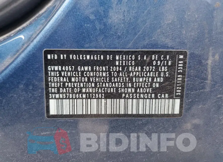 3VWN57BU6KM112962 Photo# 13