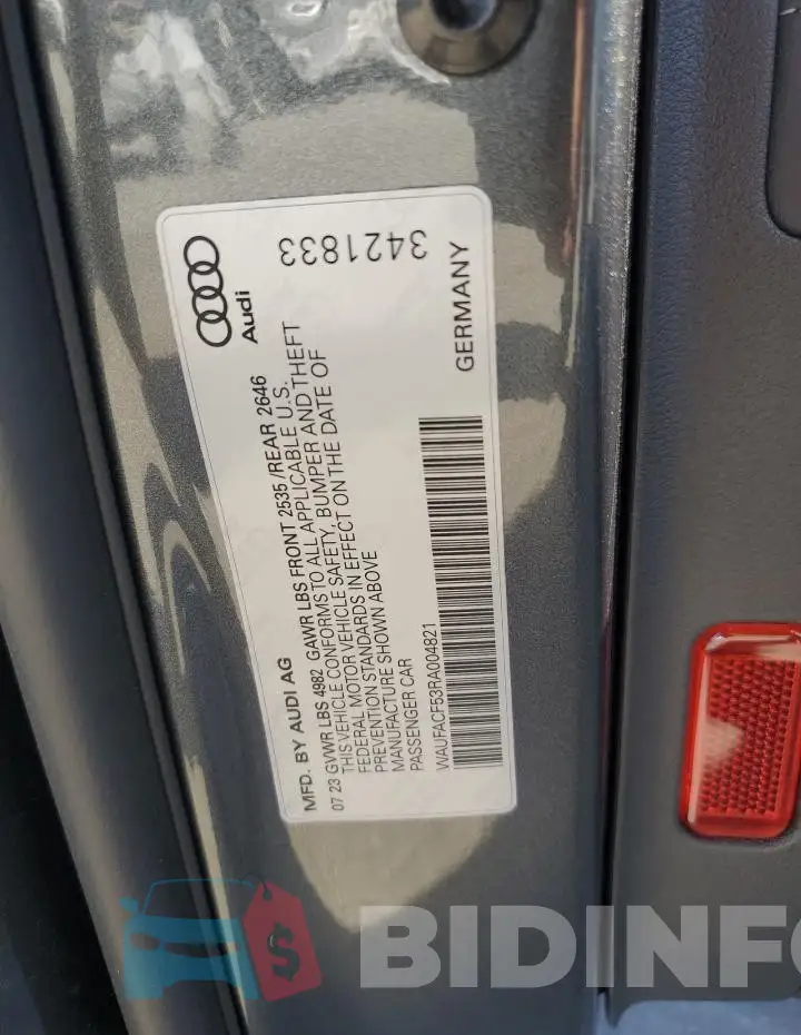 WAUFACF53RA004821 Photo# 13