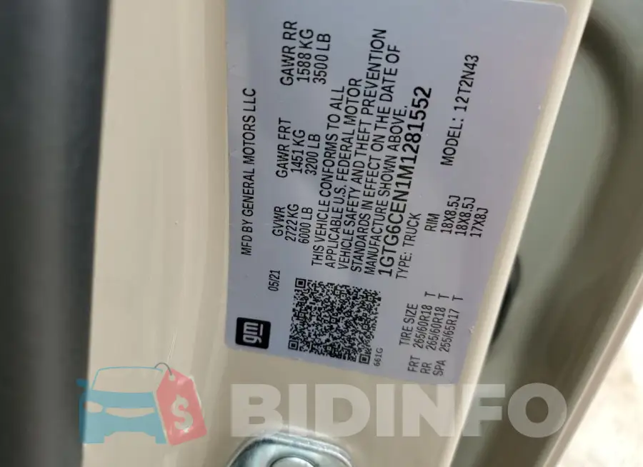 1GTG6CEN1M1281552 Photo# 12