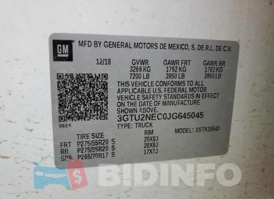 3GTU2NEC0JG645045 Photo# 12
