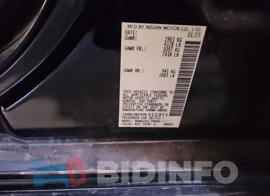 1N4BL4BV4PN351951 Photo# 12