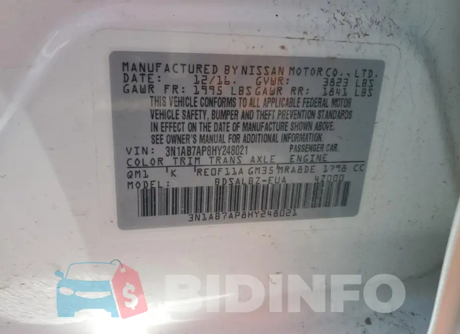 3N1AB7AP8HY248021 Photo# 12