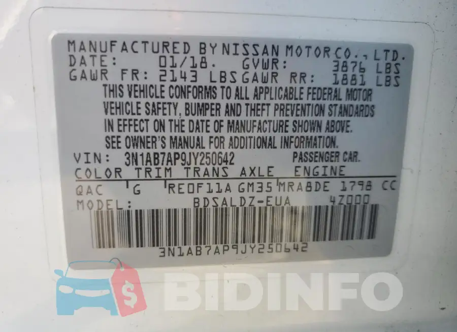 3N1AB7AP9JY250642 Photo# 12