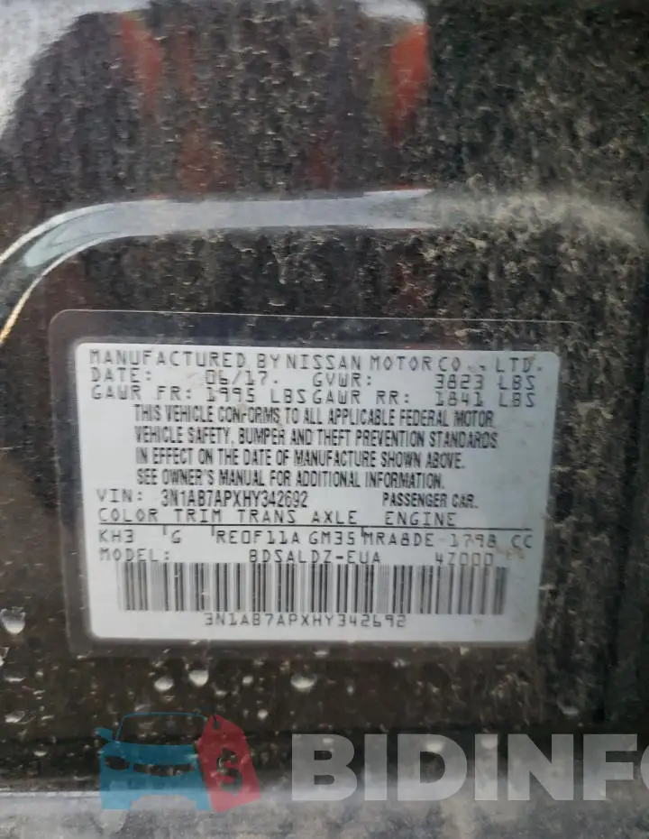 3N1AB7APXHY342692 Photo# 12