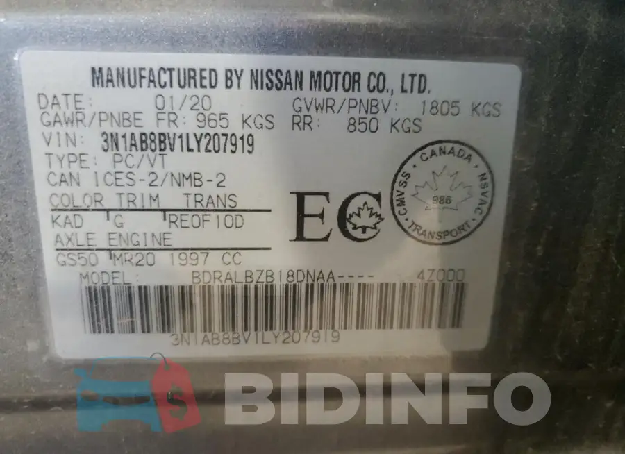 3N1AB8BV1LY207919 Photo# 12