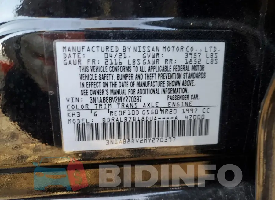 3N1AB8BV2MY270397 Photo# 12
