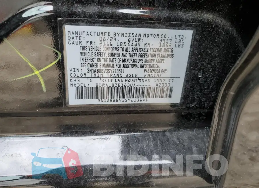 3N1AB8BV3SY213641 Photo# 13