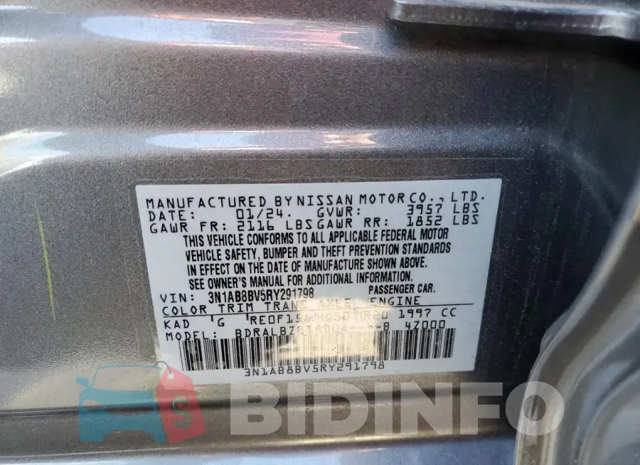 3N1AB8BV5RY291798 Photo# 12