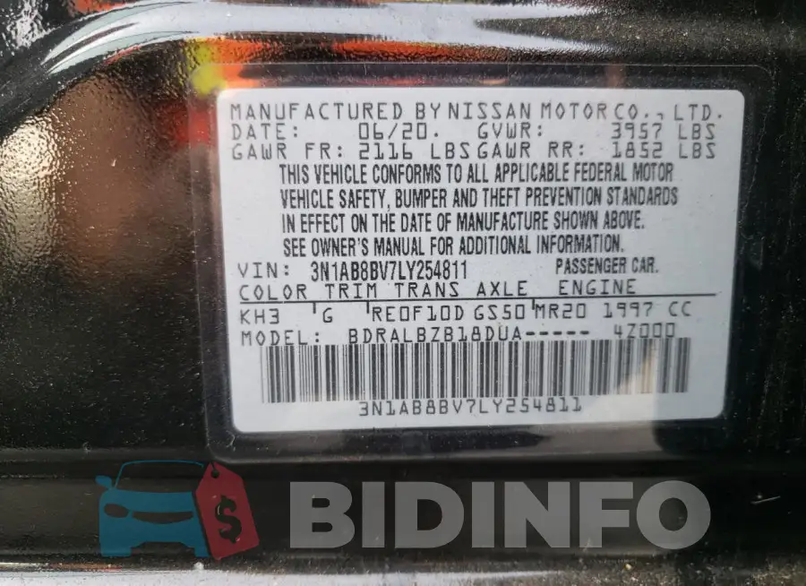 3N1AB8BV7LY254811 Photo# 12