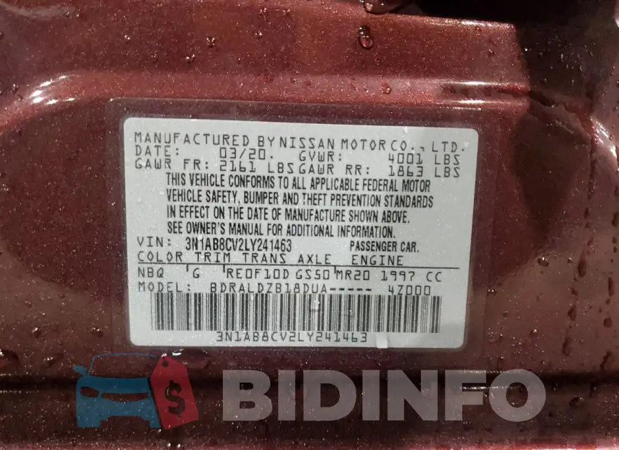 3N1AB8CV2LY241463 Photo# 12