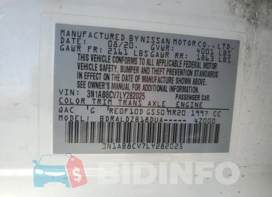 3N1AB8CV7LY282025 Photo# 12