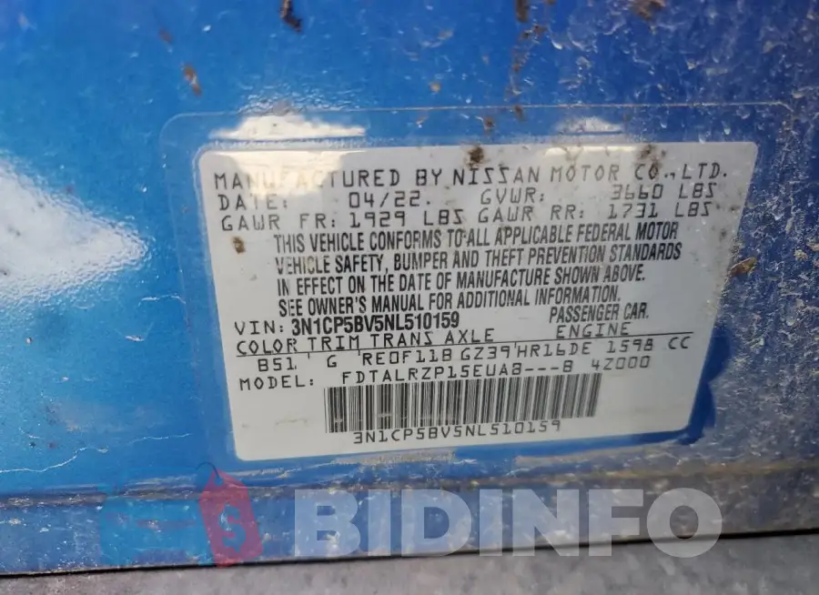 3N1CP5BV5NL510159 Photo# 12