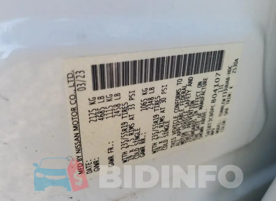 5N1BT3CB0PC804107 Photo# 13