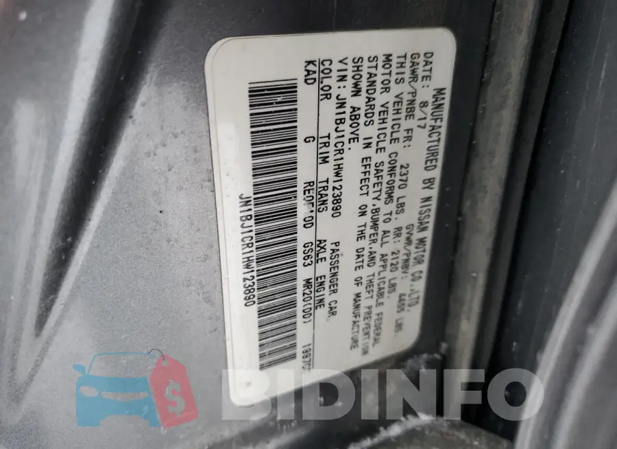 JN1BJ1CR1HW123890 Photo# 14