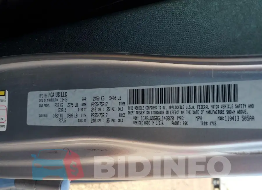 1C4BJWDG8GL143870 Photo# 12
