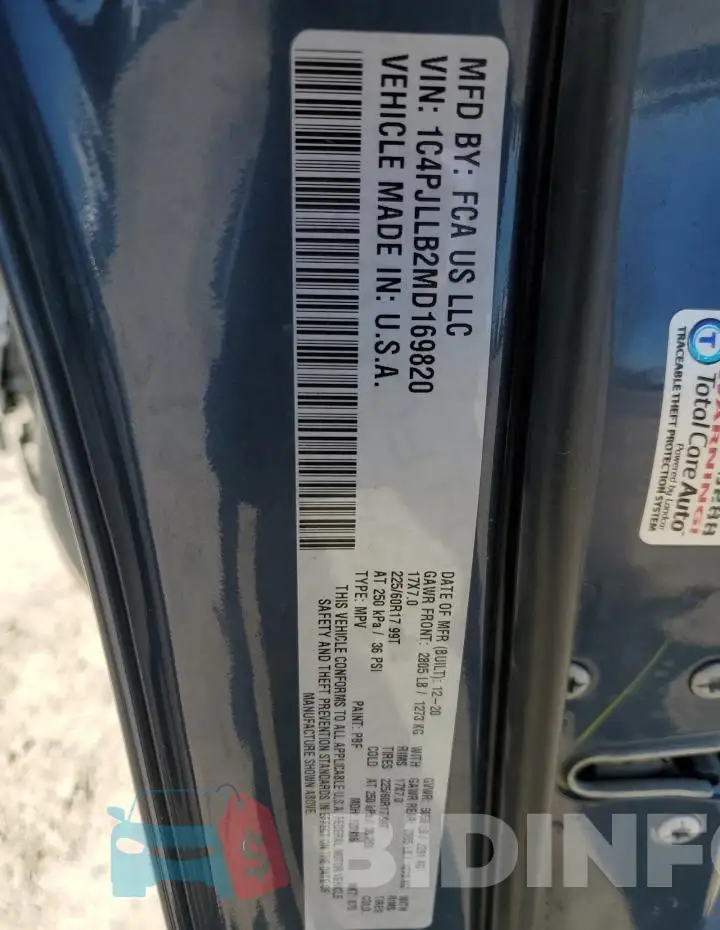 1C4PJLLB2MD169820 Photo# 13