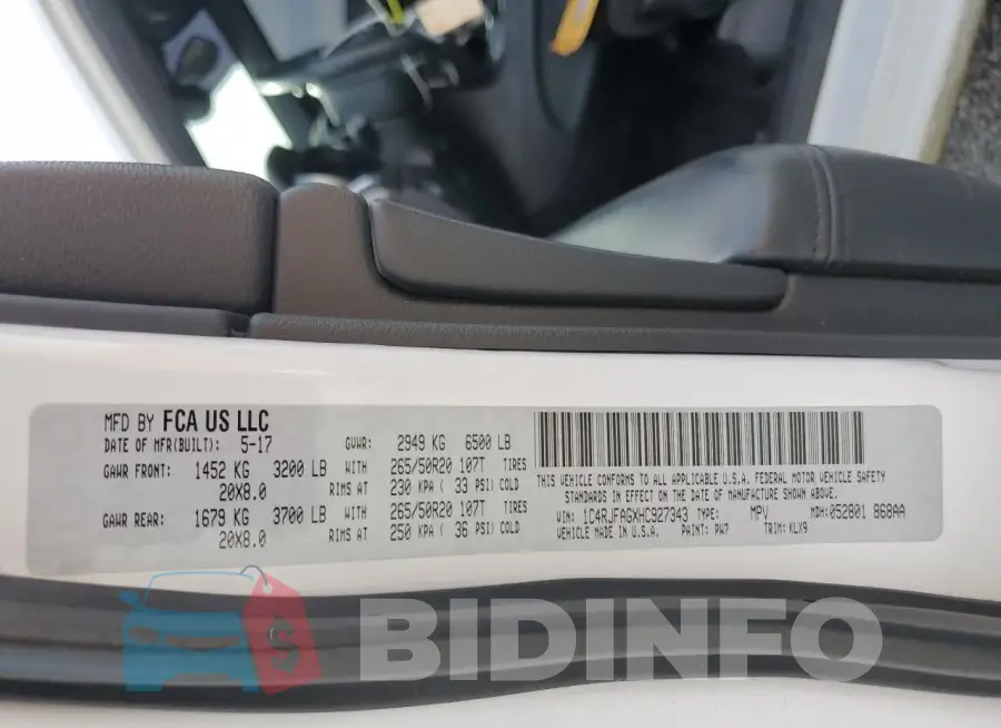 1C4RJFAGXHC927343 Photo# 13