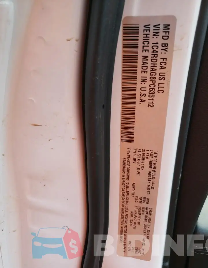 1C4RDHAG8PC635112 Photo# 13