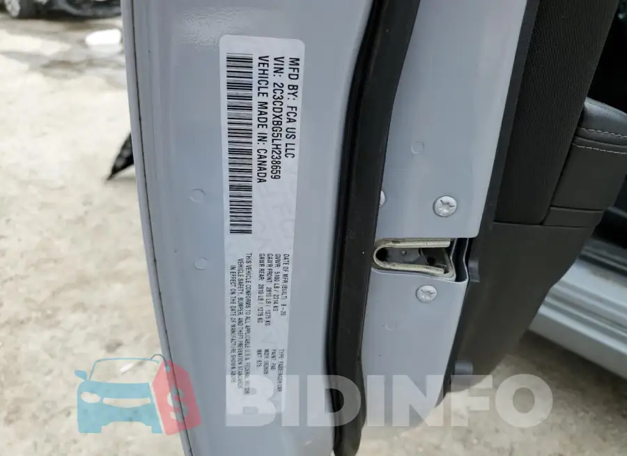 2C3CDXBG5LH238659 Photo# 12