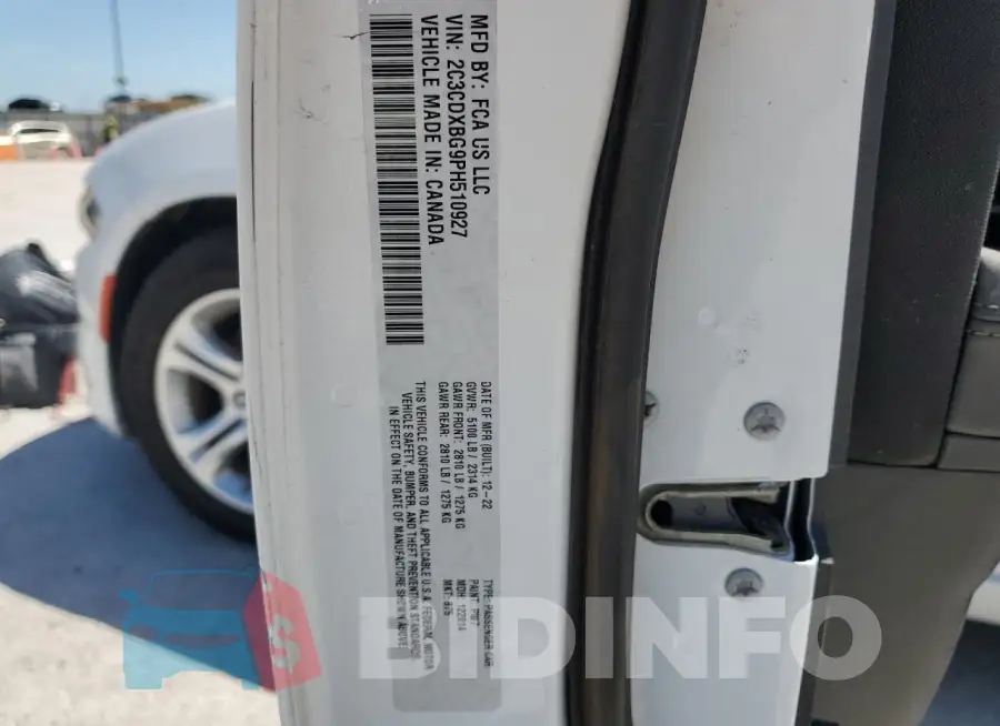 2C3CDXBG9PH510927 Photo# 13