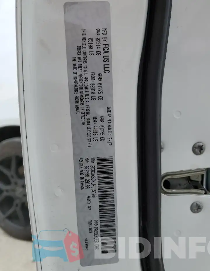2C3CDXBGXJH115100 Photo# 13