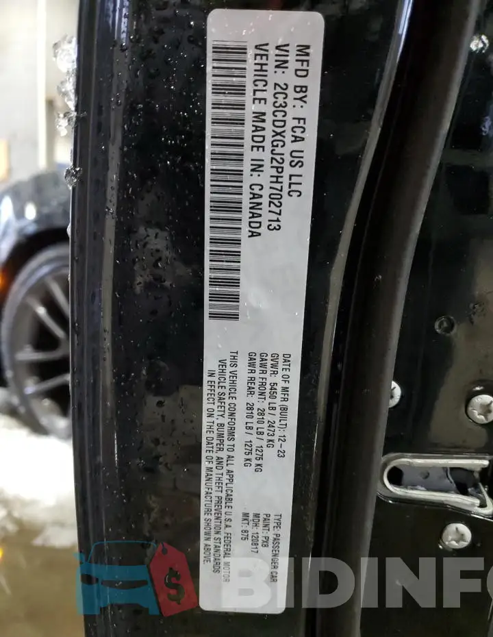 2C3CDXGJ2PH702713 Photo# 12